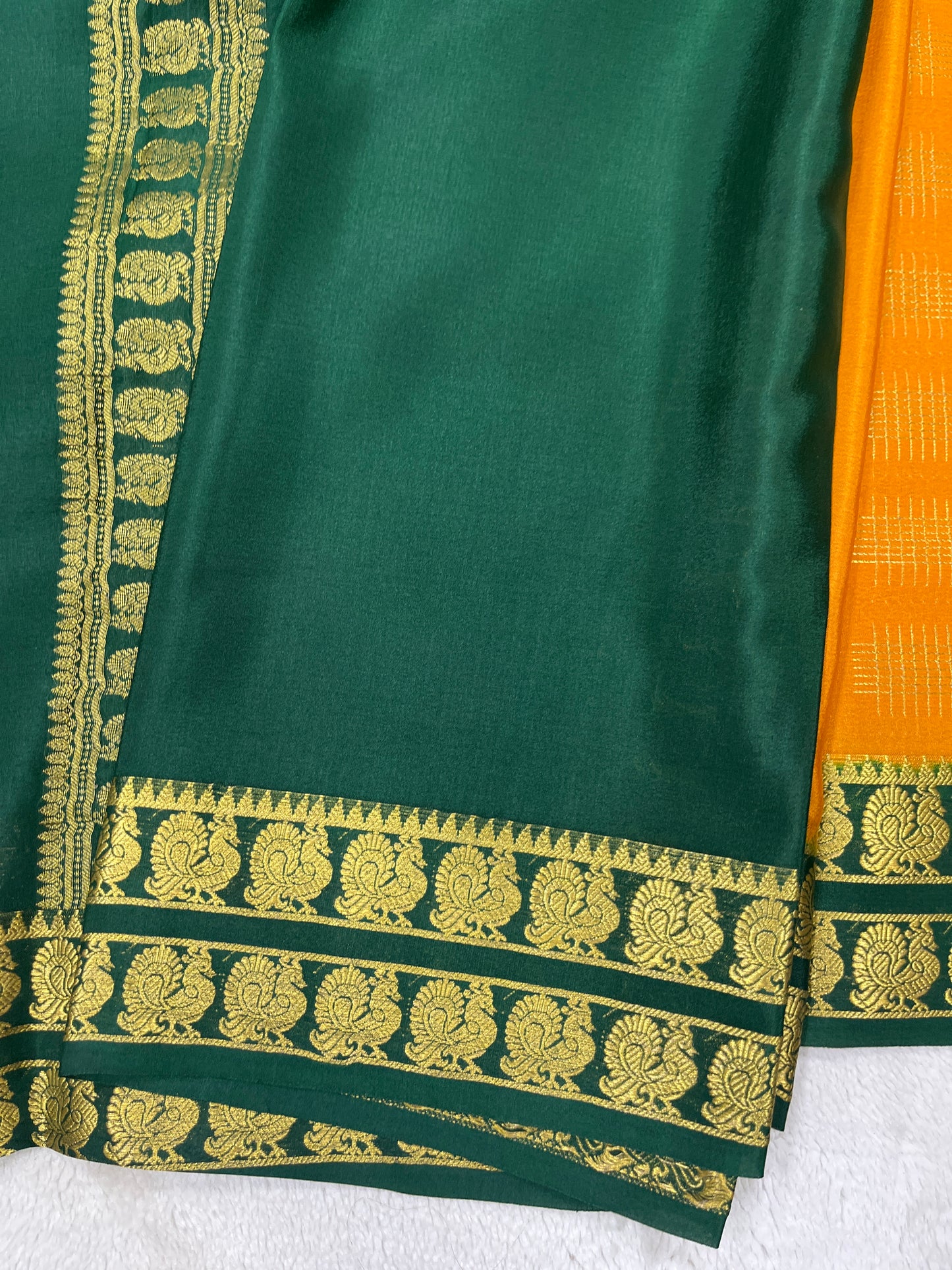 Pure crepe Mysore silk-Saritha Checks(16274302)