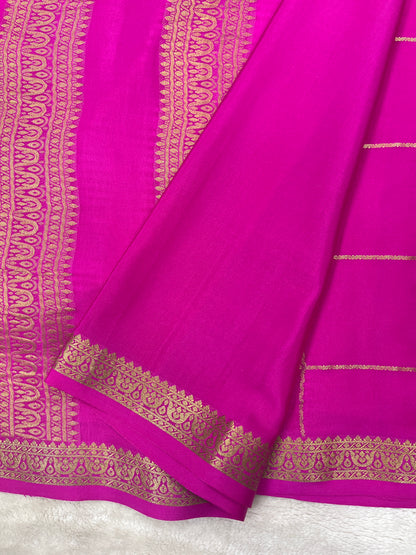 Pure crepe Mysore silk saree 13105584 (100gsm)