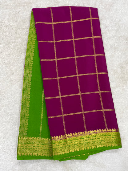 Pure Mysore Silk-Big Checks- 120GSM (1462531)
