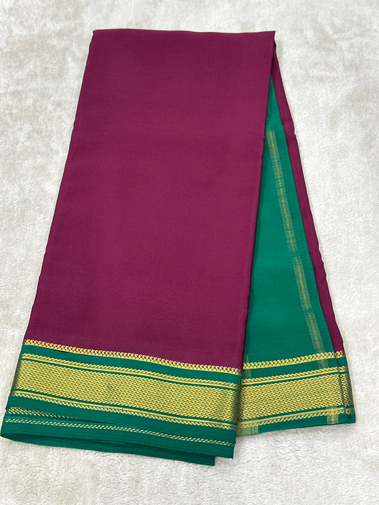 Sliver Based zari Pure Mysore Silk Saree