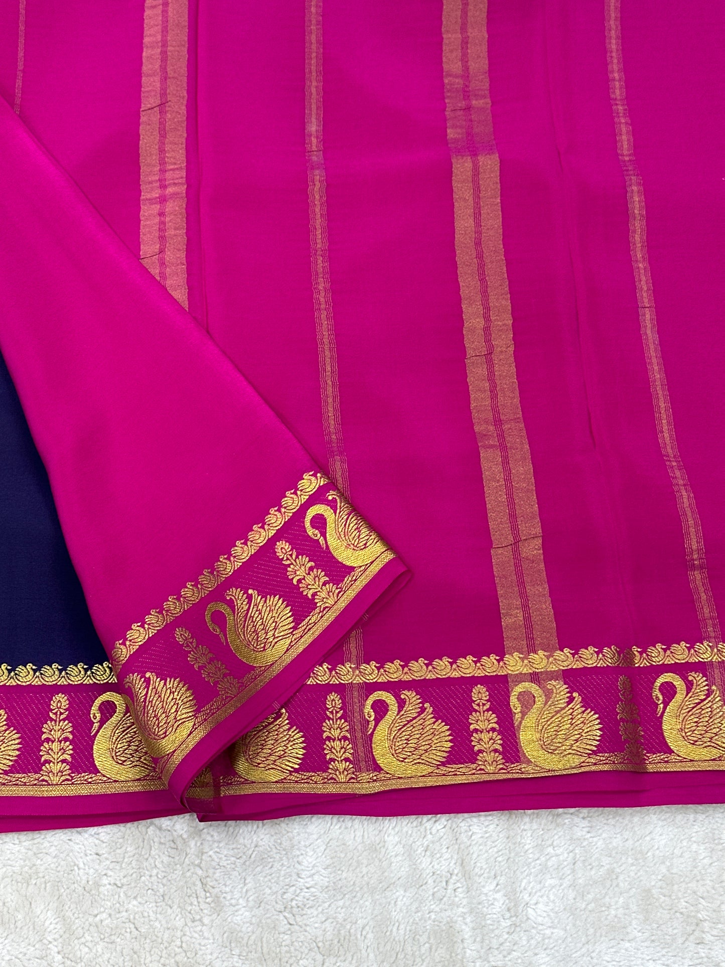 Sliver Based zari Pure Mysore Silk Saree