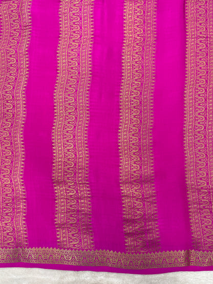 Pure crepe Mysore silk saree 13105584 (100gsm)