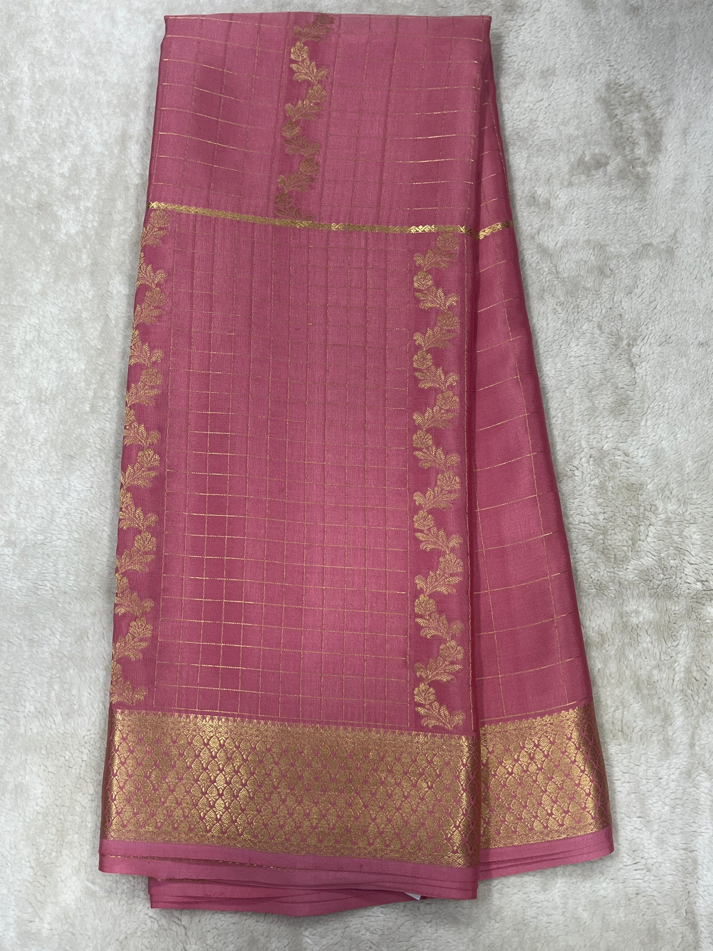 Pure Crepe Mysore Silk Kalanjali checks - 1145308