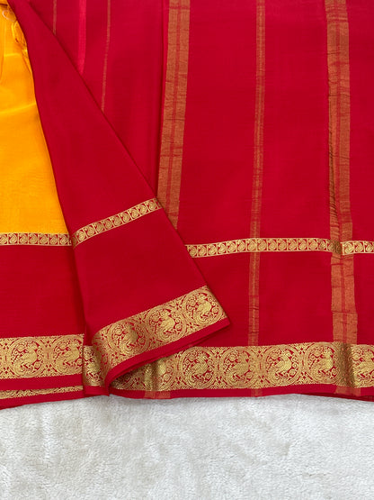 Sliver Based zari Pure Mysore Silk Saree