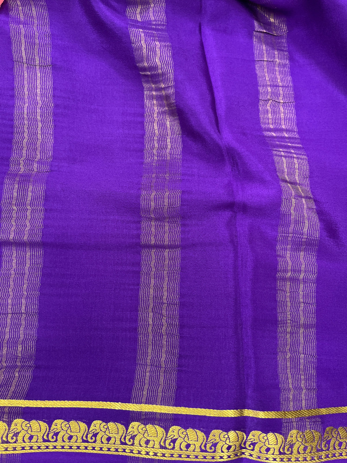 Pure crepe Mysore silk- Elephant