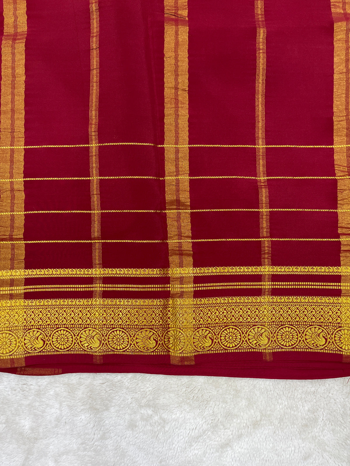 Pure Mysore silk saree -(1436427)