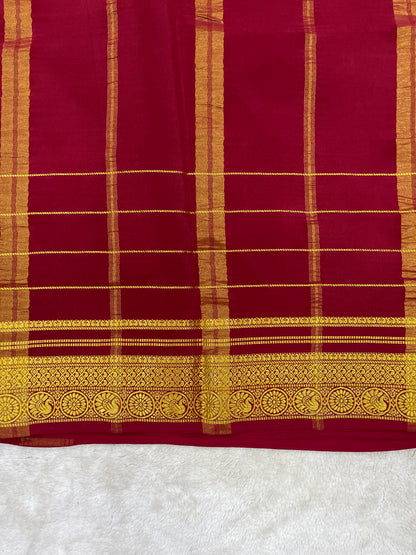 Pure Mysore silk saree -(1436427)