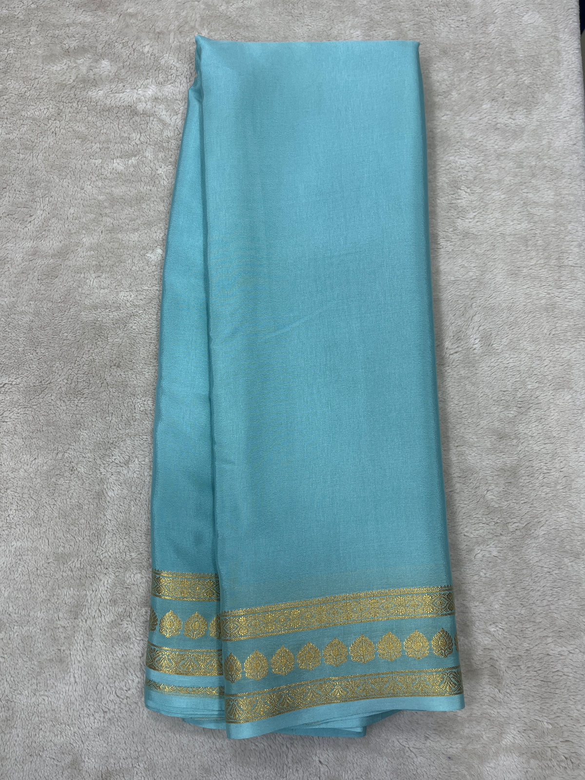 Pure crepe Mysore silk saree 136451 (100 GSM)