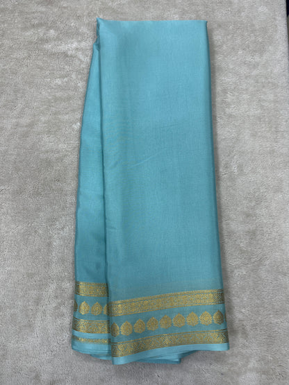 Pure crepe Mysore silk saree 136451 (100 GSM)