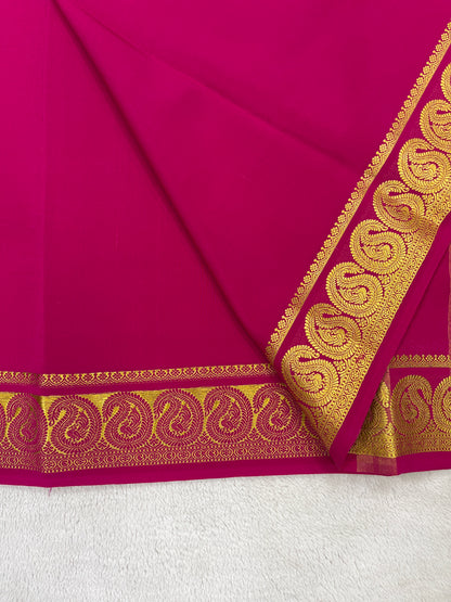 Pure Mysore silk-Mango Border-27261002(120GSM)