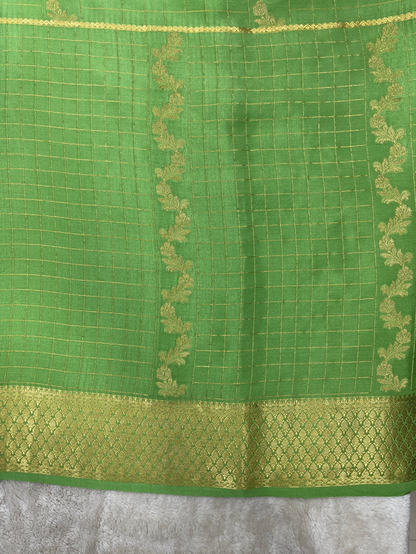 Pure Crepe Mysore Silk Kalanjali checks - 1145308