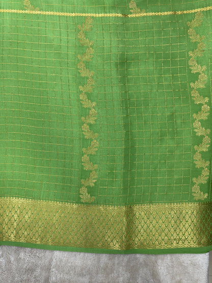 Pure Crepe Mysore Silk Kalanjali checks - 1145308