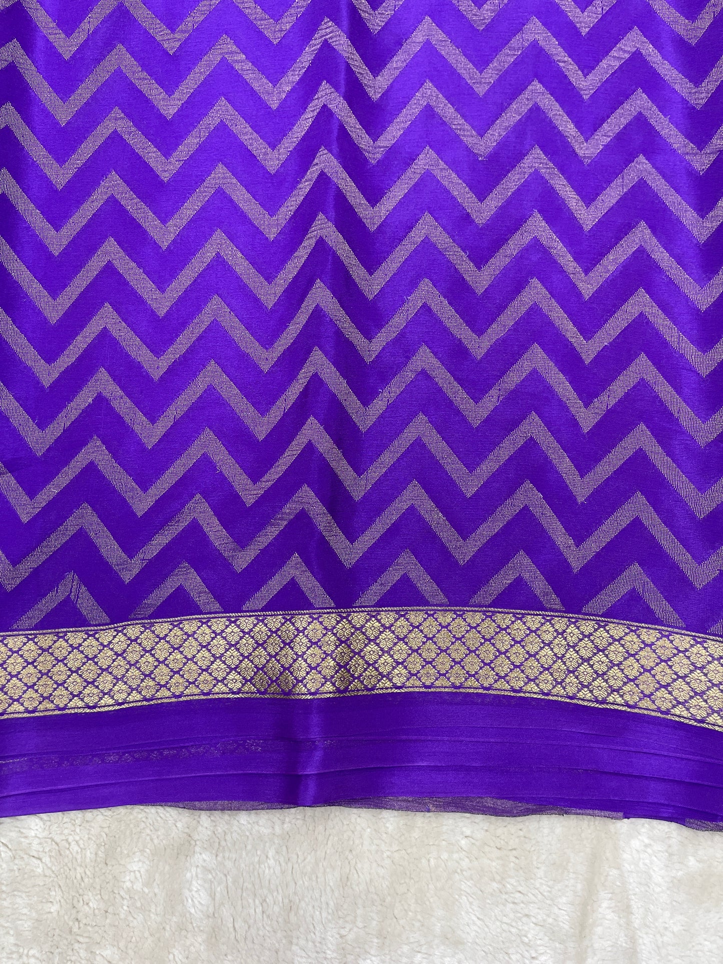 Pure Crepe Mysore Silk brocade - 1145311