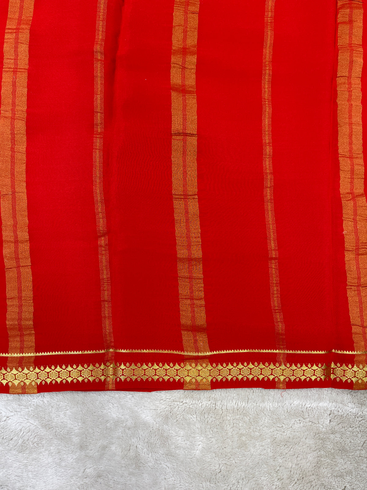 Pure Mysore Silk Saree-(145532)