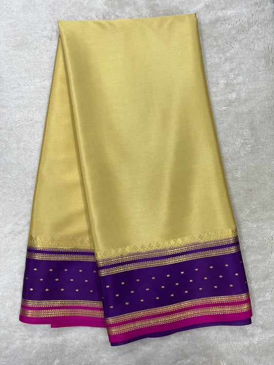 Pure crepe Mysore silk saree 26390101 (100gsm)