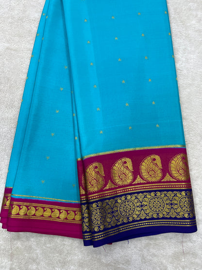 Pure crepe Mysore silk KSIC Mango(1104901)