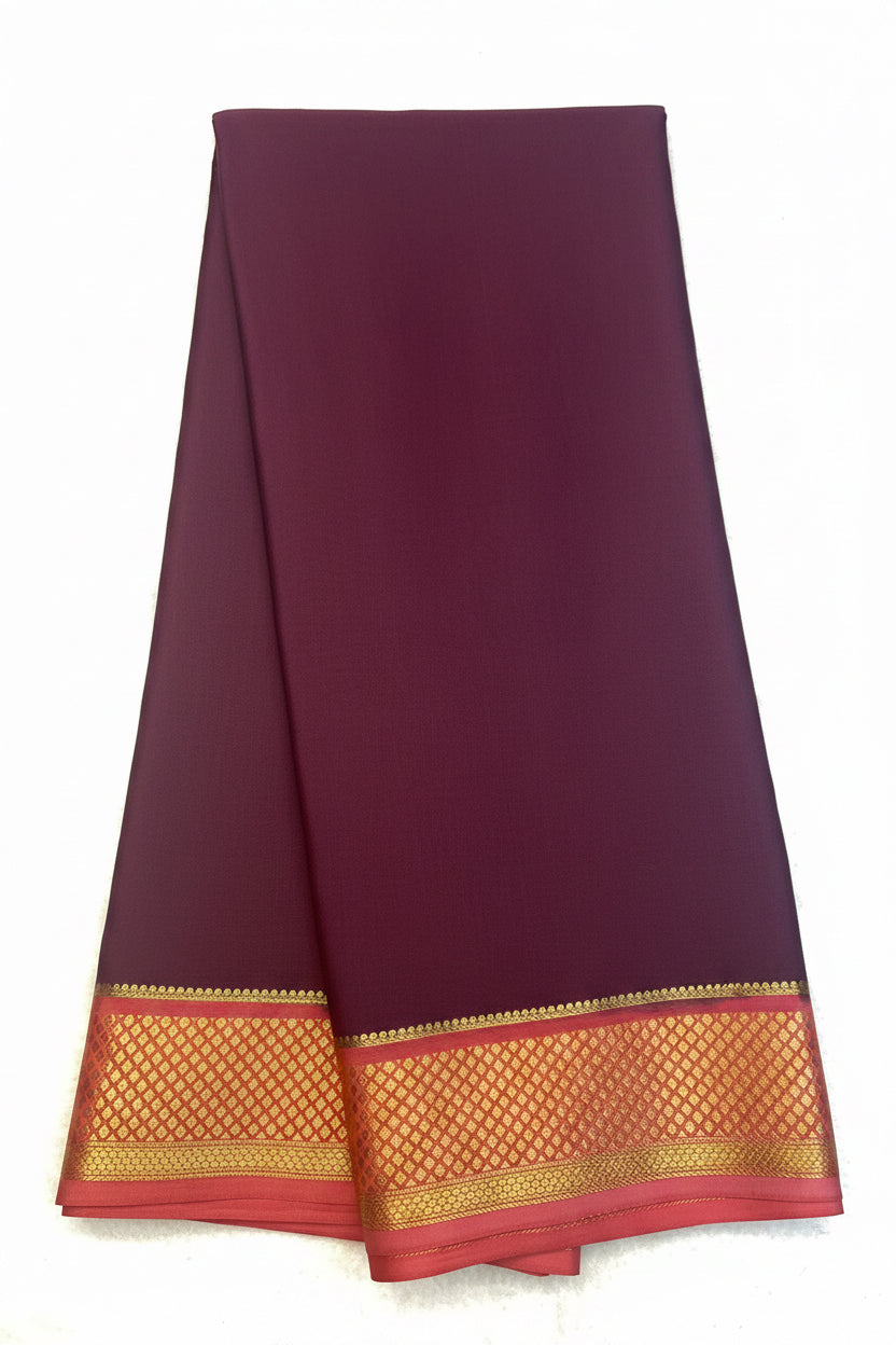 Pure crepe Mysore silk - partly Pallu ( 16274306)