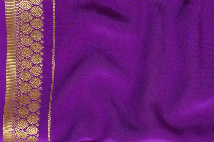 CREAM PURPLE MYSORE SILK SAREES