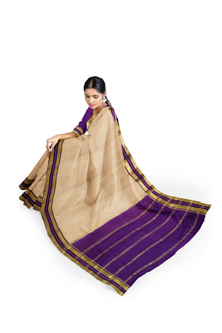 Pure Mysore Crepe Silk Saree | SILK MARK CERTIFIED