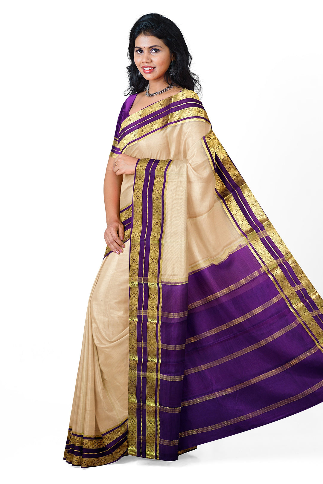 Pure Mysore Crepe Silk Saree | SILK MARK CERTIFIED