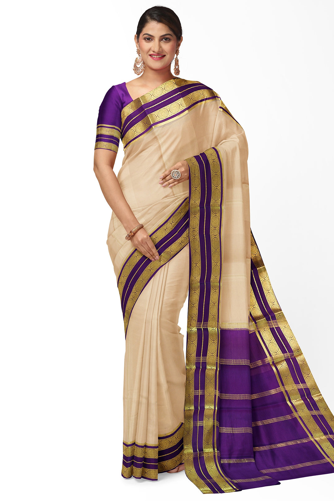 Pure Mysore Crepe Silk Saree | SILK MARK CERTIFIED