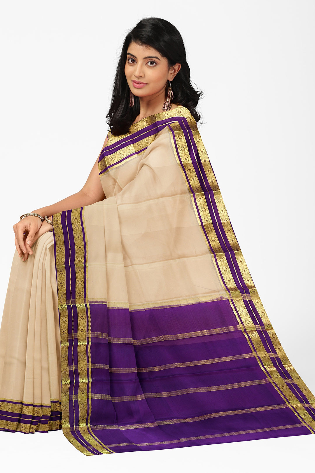 Pure Mysore Crepe Silk Saree | SILK MARK CERTIFIED