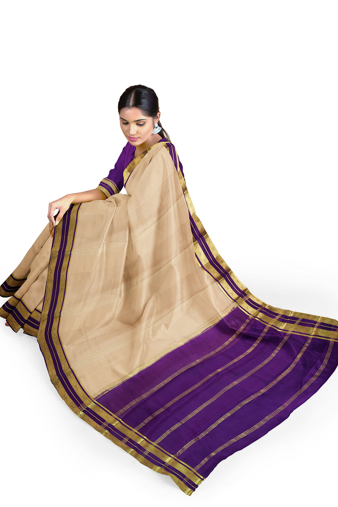 Pure Mysore Crepe Silk Saree | SILK MARK CERTIFIED