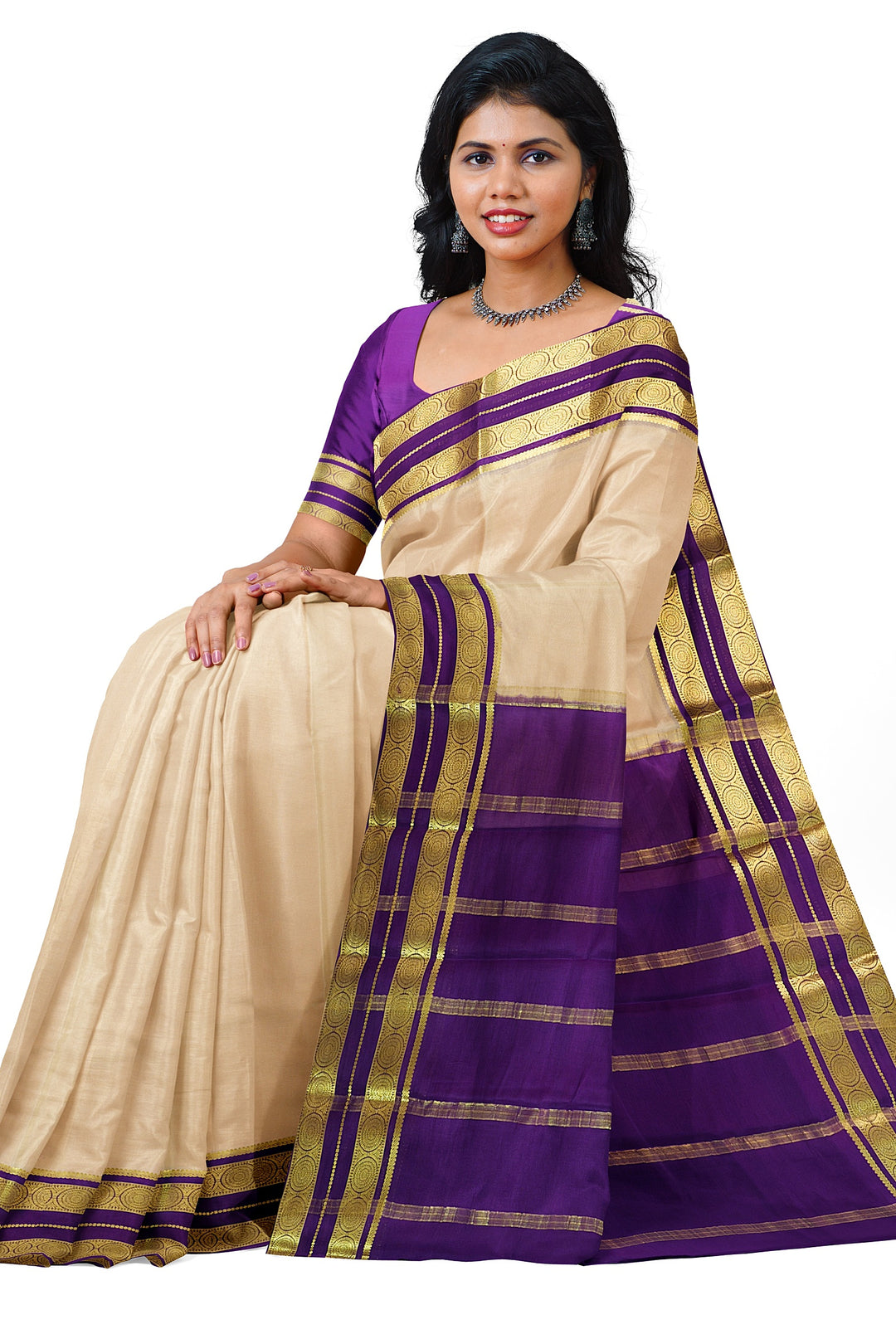 Pure Mysore Crepe Silk Saree | SILK MARK CERTIFIED