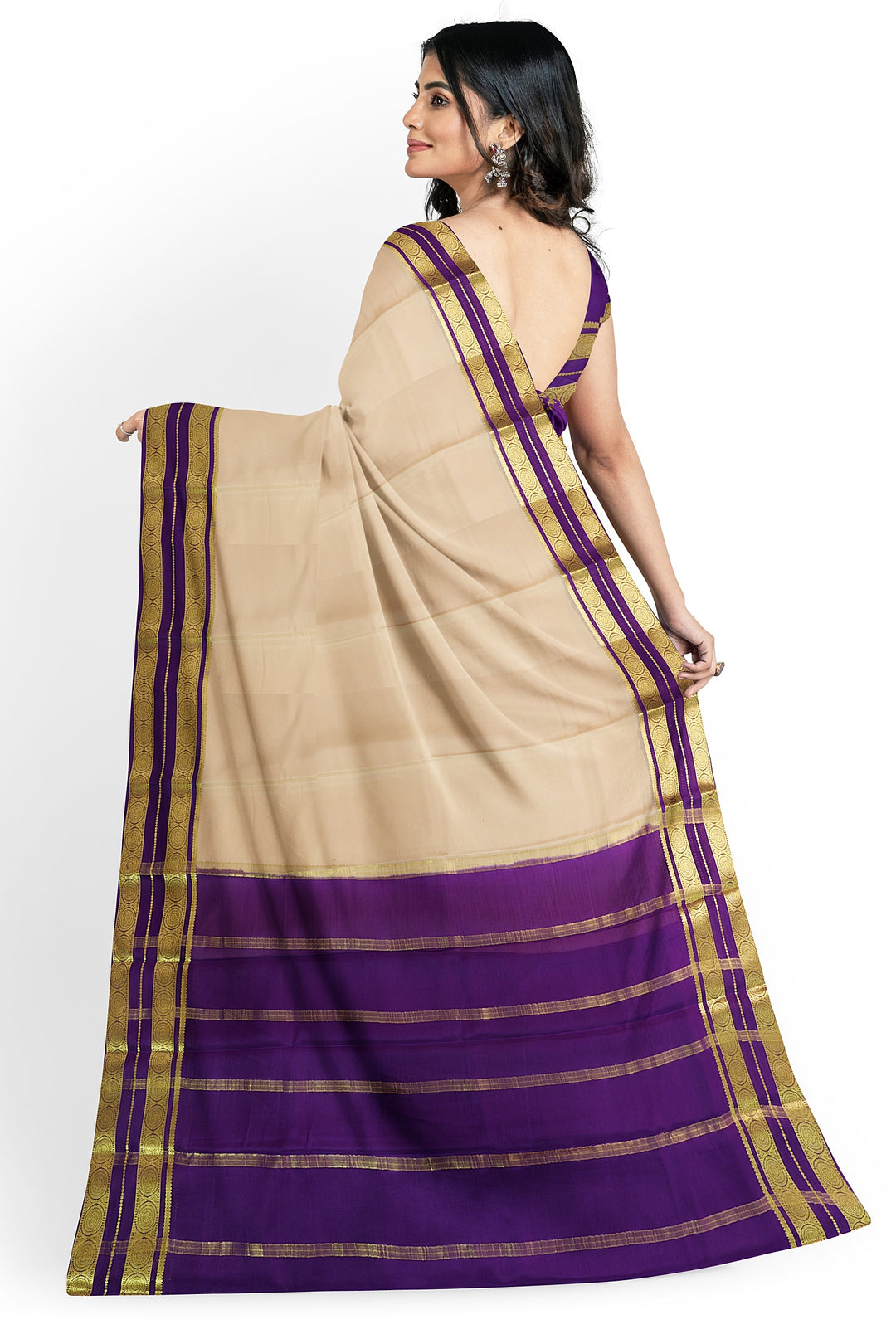 Pure Mysore Crepe Silk Saree | SILK MARK CERTIFIED