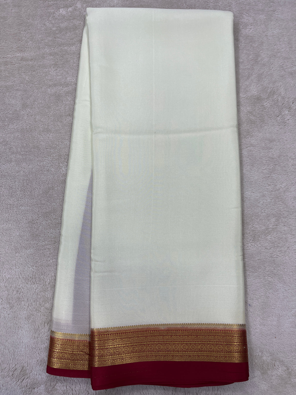 Pure crepe Mysore silk saree 136451 (100 GSM)