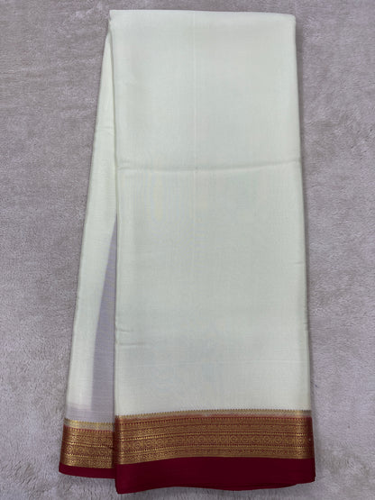 Pure crepe Mysore silk saree 136451 (100 GSM)