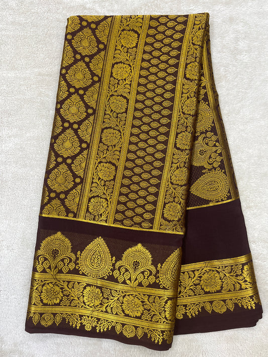 Pure  Mysore silk saree 1463631 ( 150 GSM )