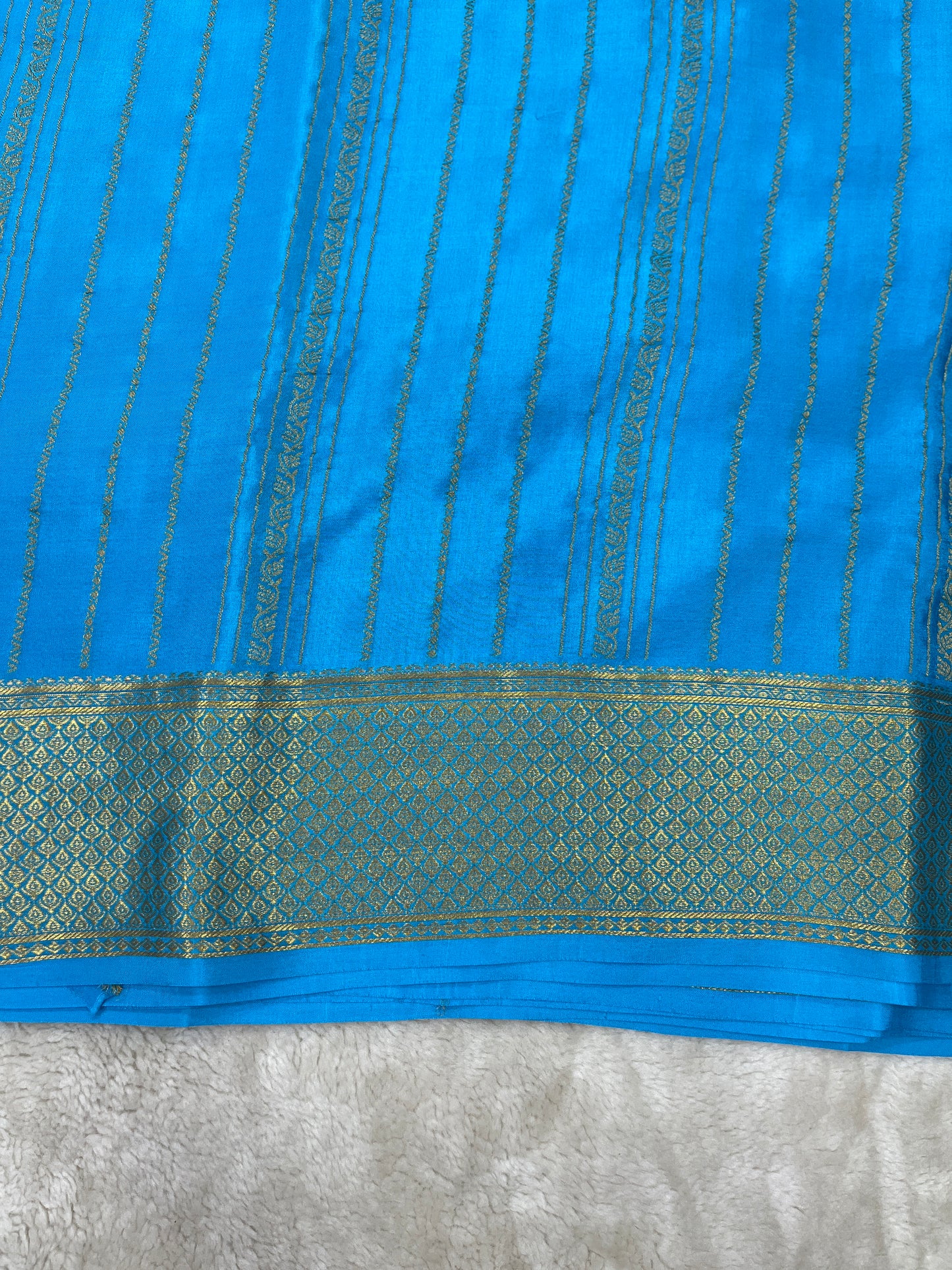 Pure Crepe Mysore Silk Dt strips - 1145306
