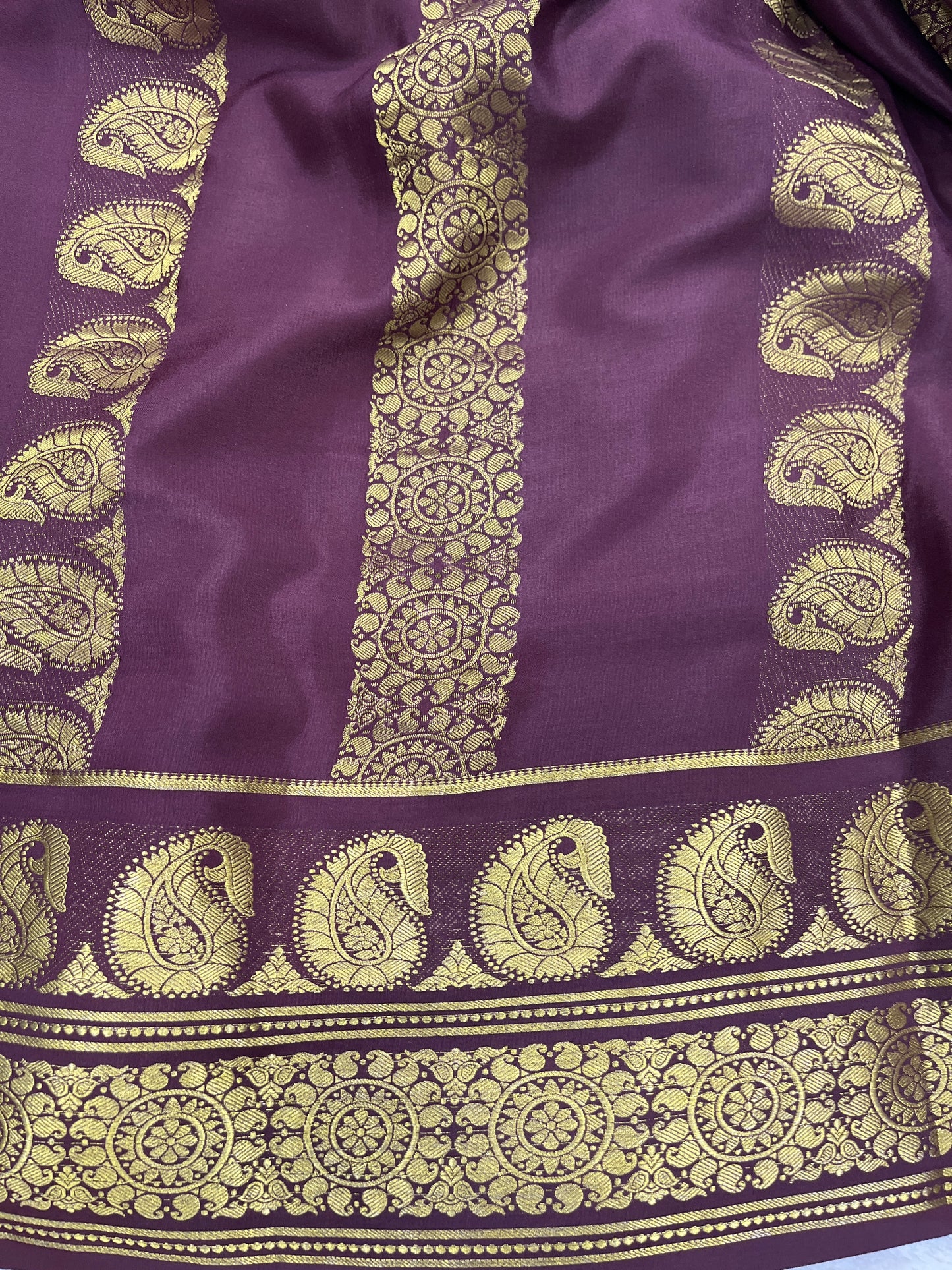 Pure crepe Mysore silk KSIC Mango(1104901)