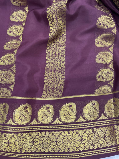 Pure crepe Mysore silk KSIC Mango(1104901)
