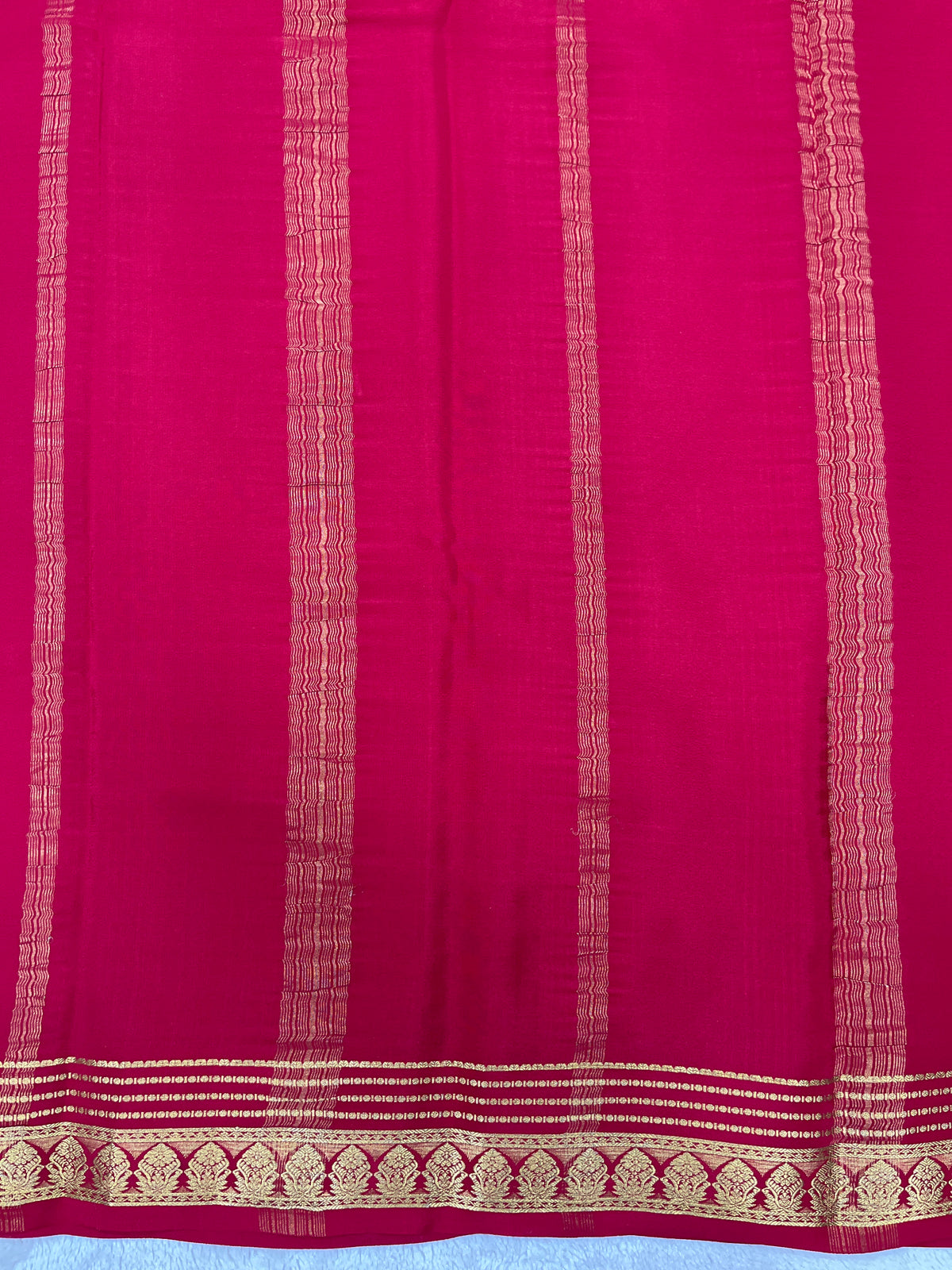 Pure crepe Mysore silk saree 136451 (100 GSM)