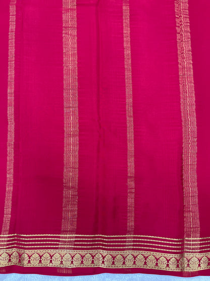 Pure crepe Mysore silk saree 136451 (100 GSM)