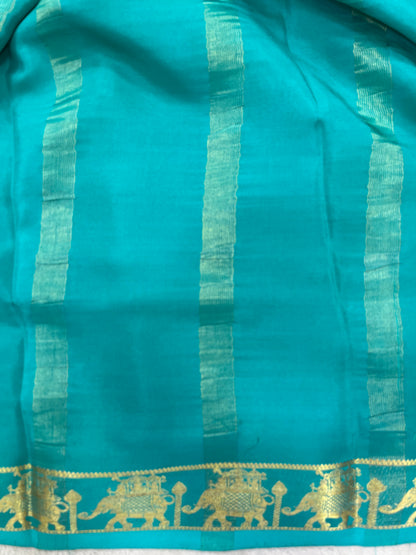 Pure crepe Mysore silk-Gatti Border(1104002)