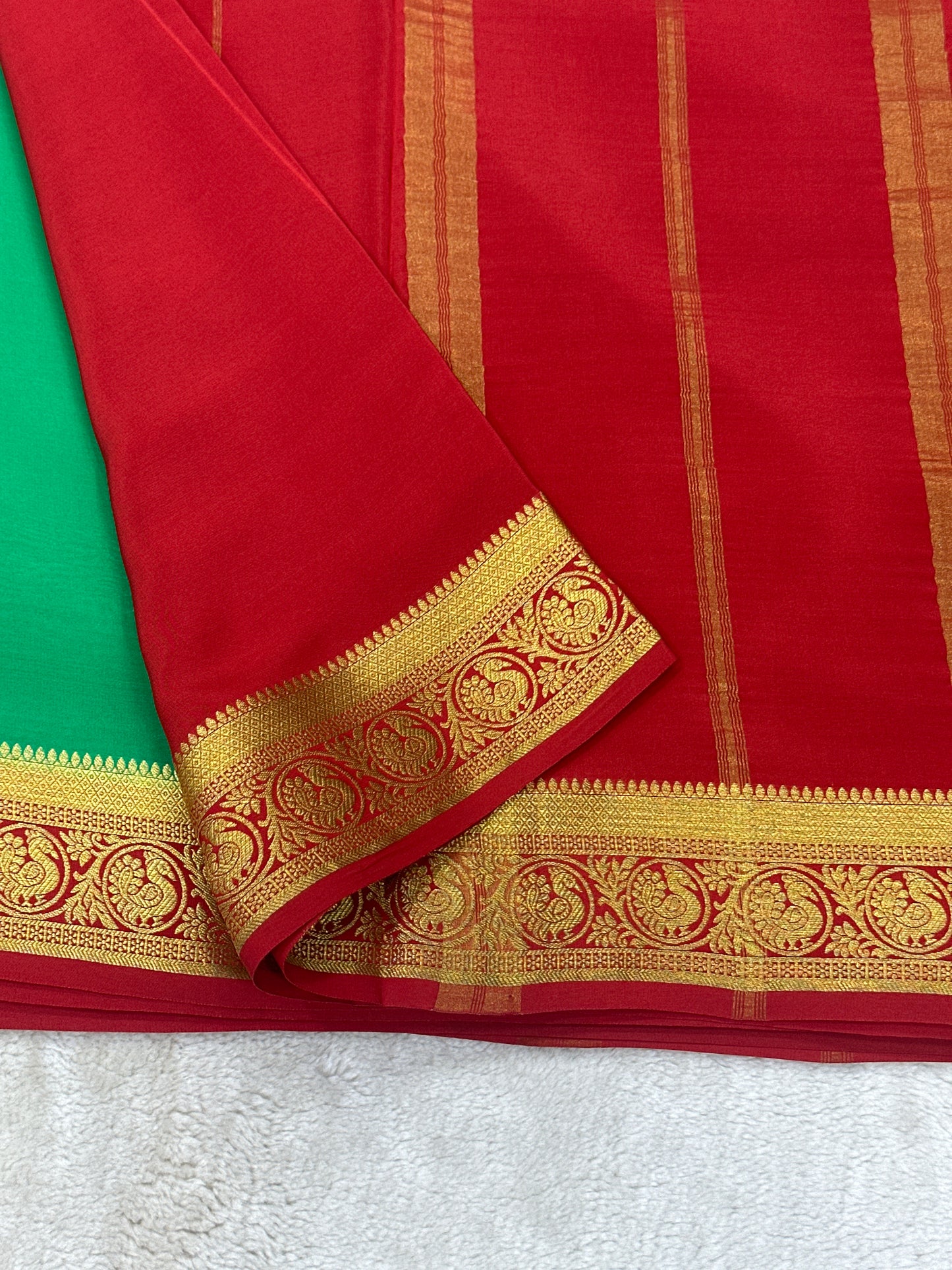 Silver Based Zari Pure Mysore Silk Saree