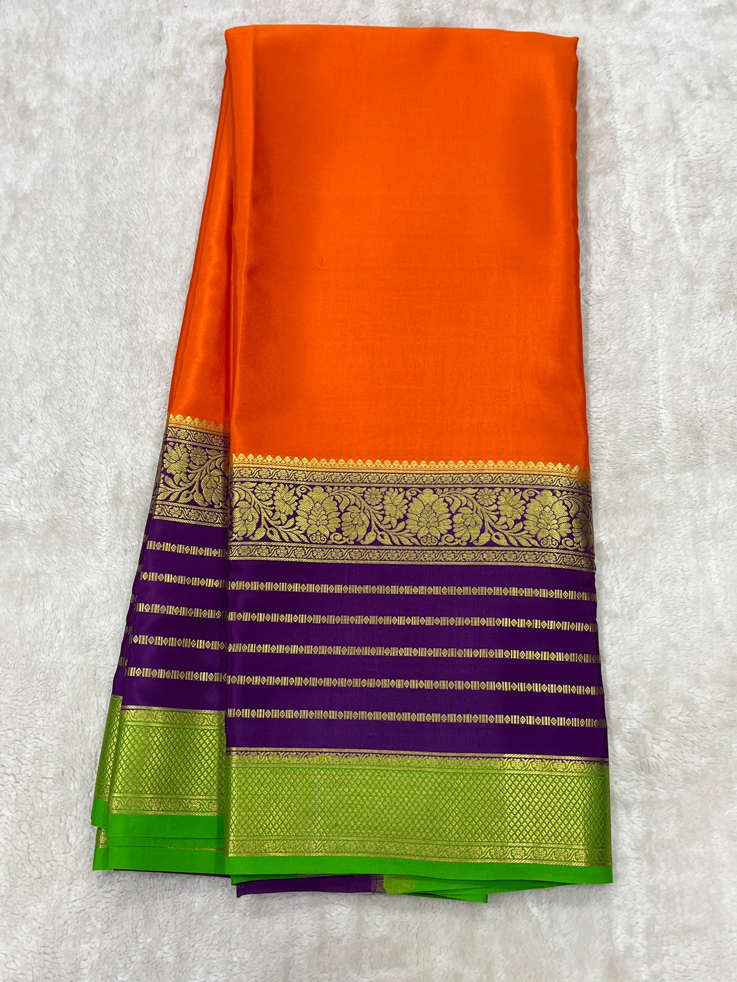 Pure Crepe Mysore Silk 3D contrast - 2637794