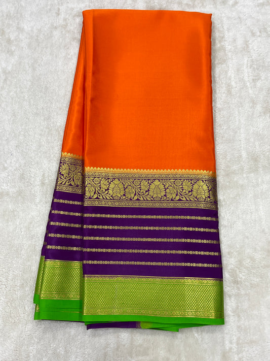 Pure Crepe Mysore Silk 3D contrast - 2637794