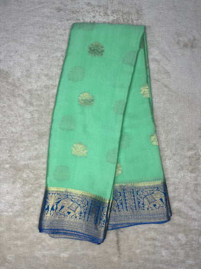 Pure crepe Mysore silk saree-120GSM(13102532)