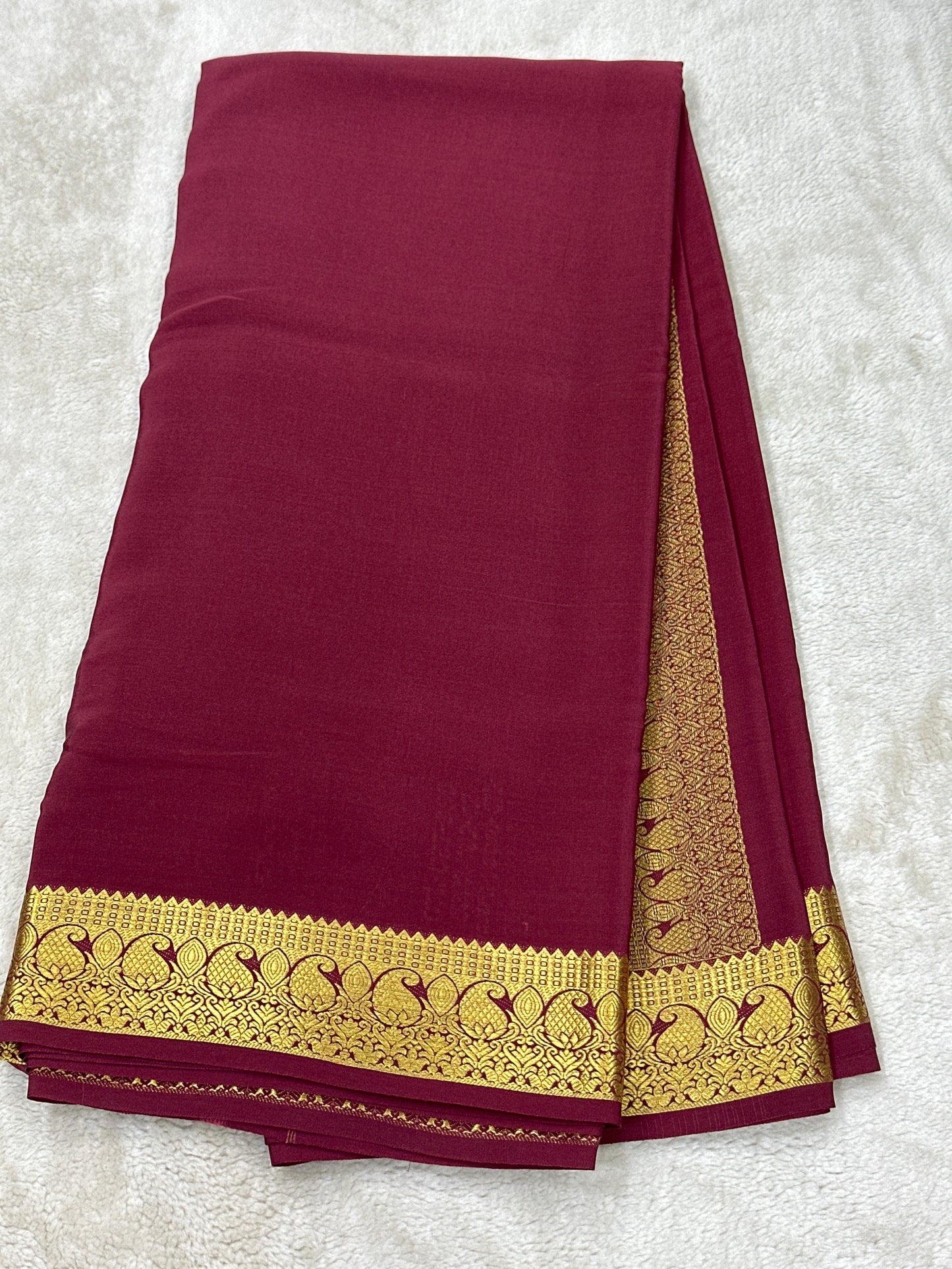 Sliver Based zari Pure Mysore Silk Saree