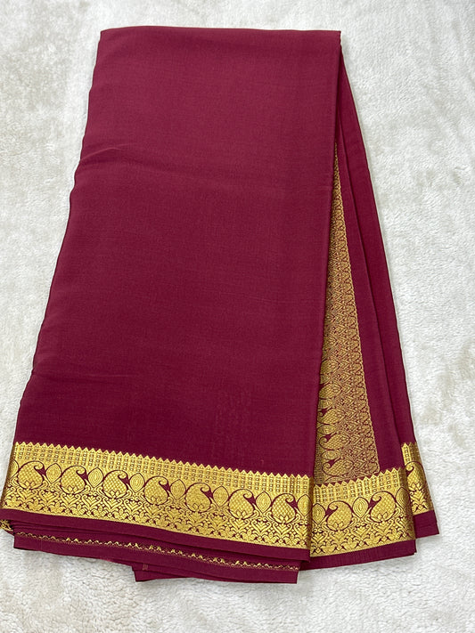 Sliver Based zari Pure Mysore Silk Saree