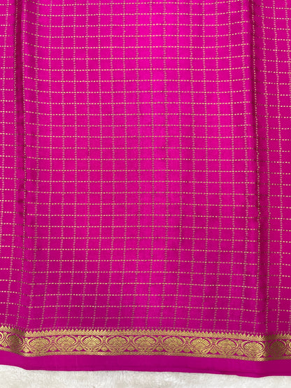 Pure crepe Mysore silk saree 1205002 (120gsm)