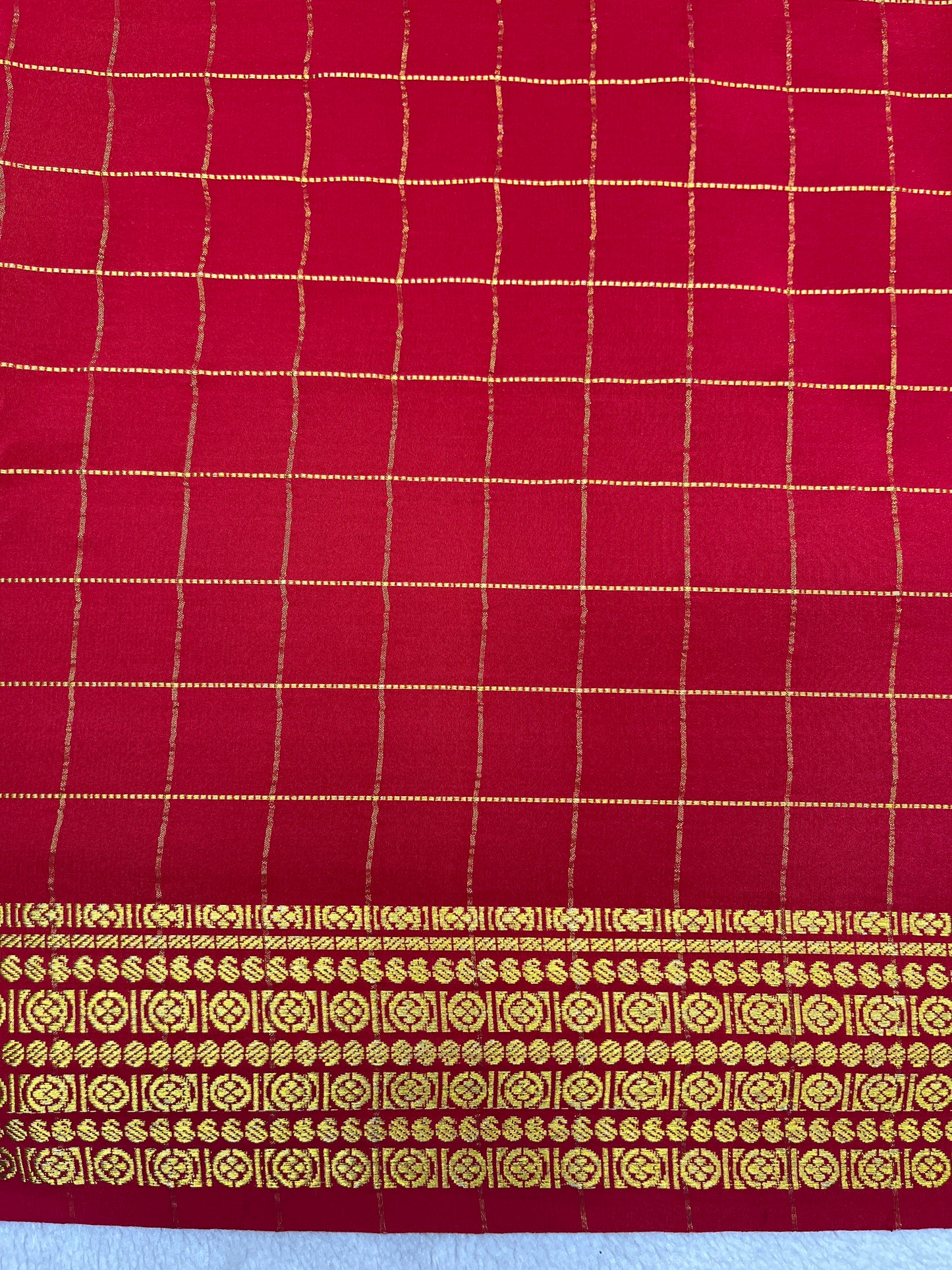 Pure Mysore silk-checks Rudraksha (1438399)