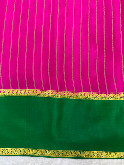 Pure crepe Mysore silk saree 1111801 (60gsm)