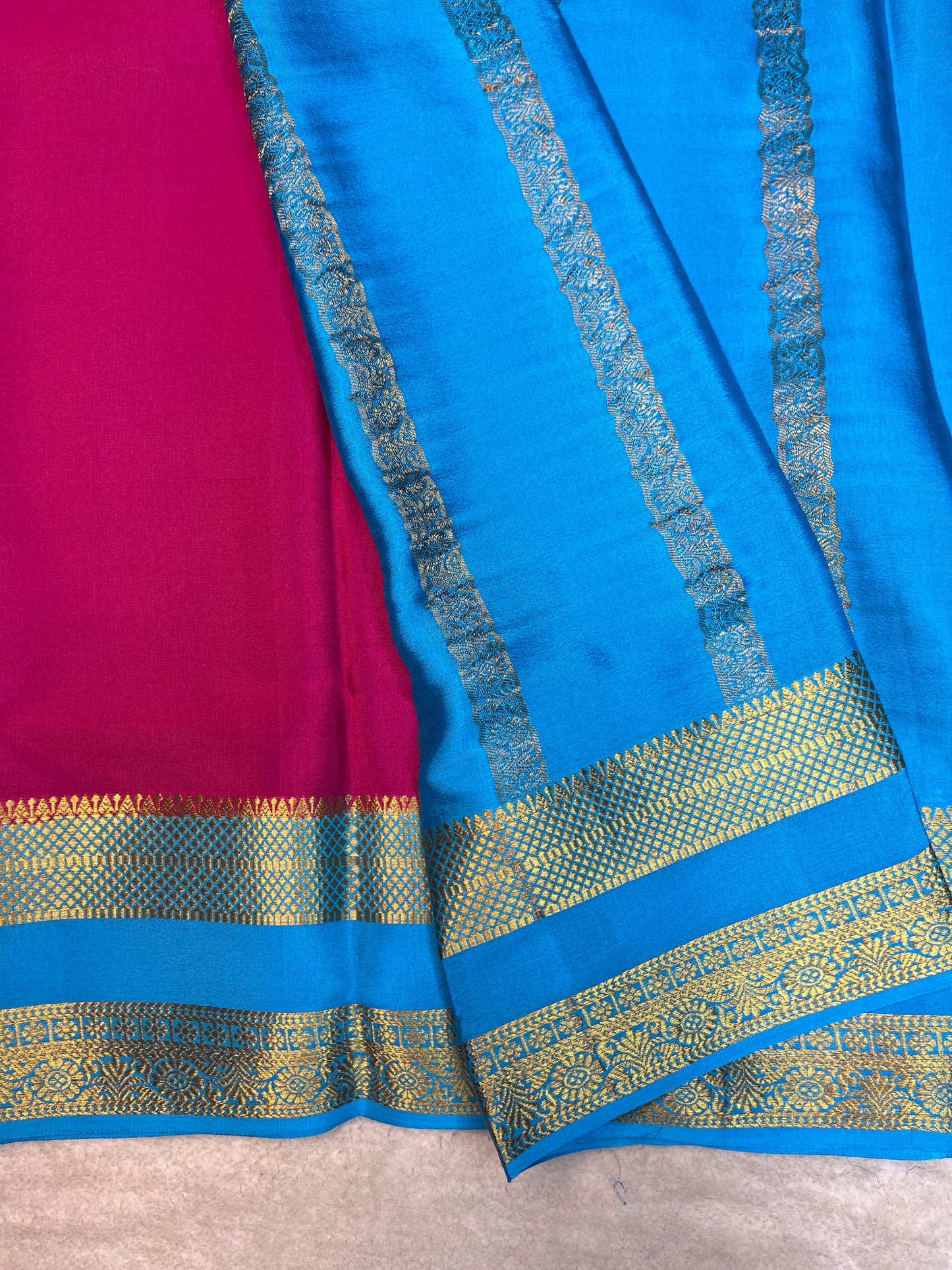 Pure Crepe Mysore Silk Saree-110GSM(1104001)