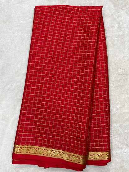 Pure crepe Mysore silk saree 12105002 (120gsm)
