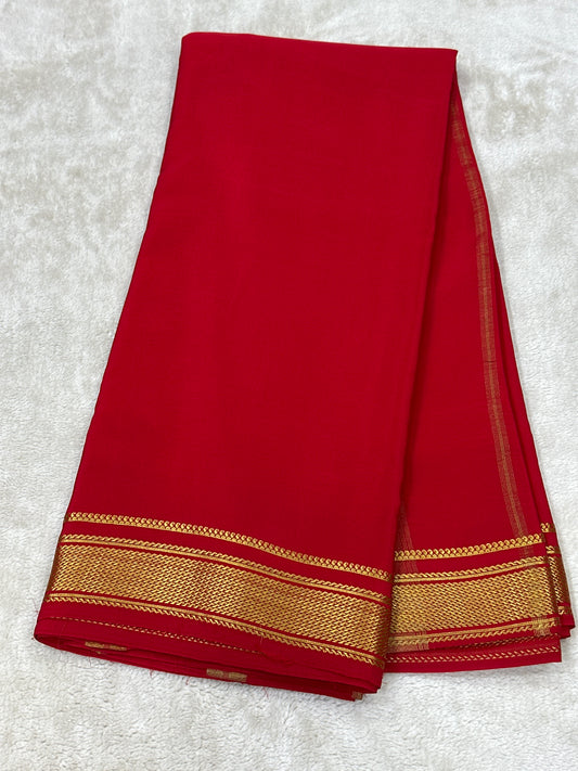 Sliver Based zari Pure Mysore Silk Saree